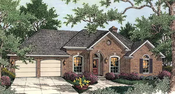 image of small french country house plan 5276