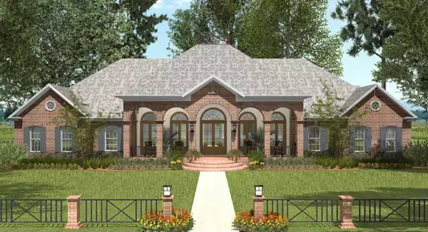 image of large french country house plan 6964