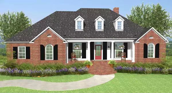 image of side entry garage house plan 7648