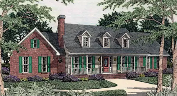 image of small southern house plan 3478