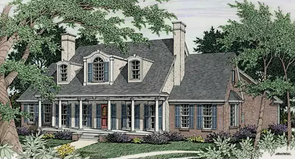 image of single story traditional house plan 3481