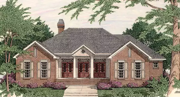 image of affordable country house plan 3510