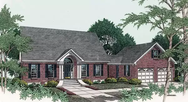 image of traditional house plan 3529