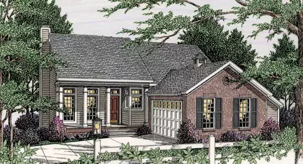 image of small traditional house plan 3656