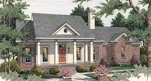 image of traditional house plan 3657