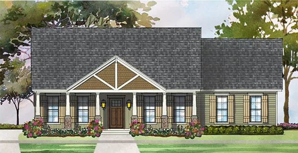 image of small southern house plan 9813