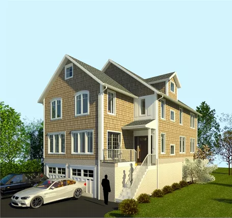 image of 2 story beach house plan 4301