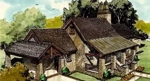 image of small country house plan 2192