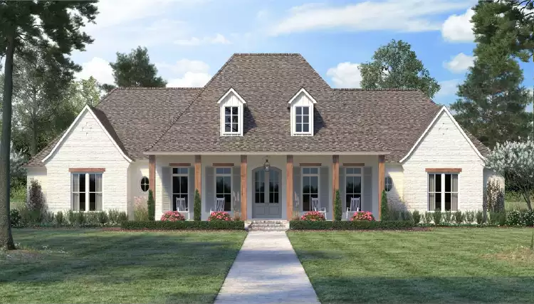 image of single story traditional house plan 6838