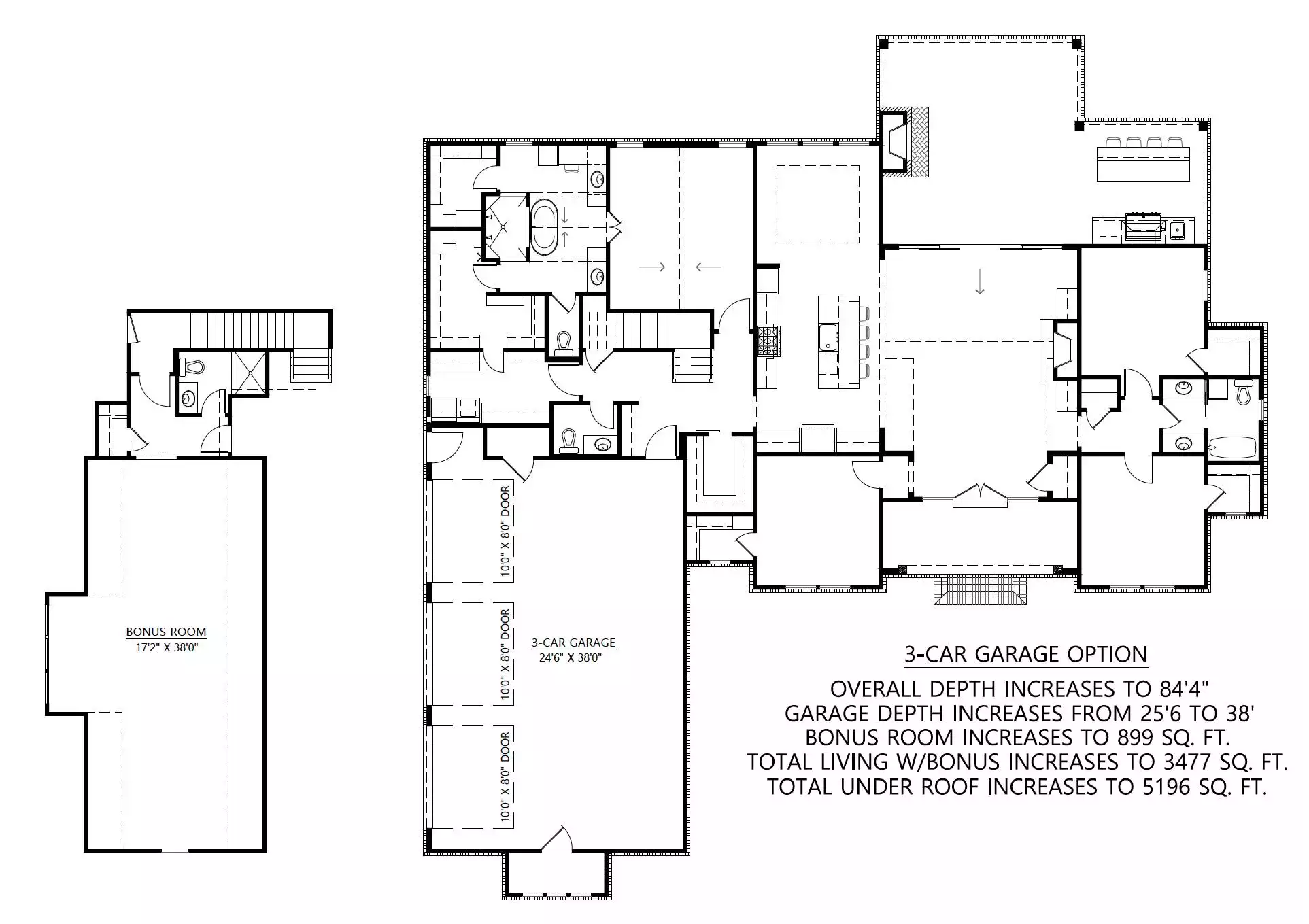 3-Car Garage Option