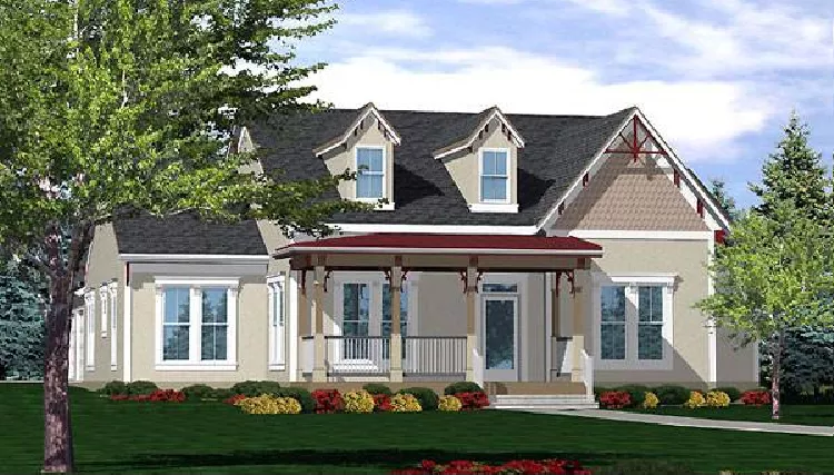 image of country house plan 8421