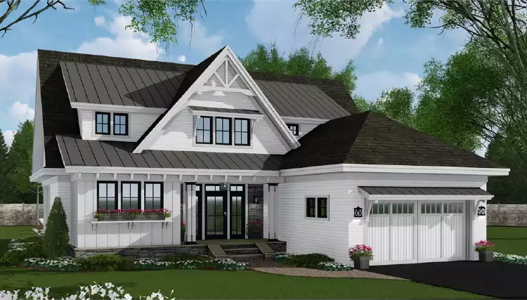 image of 2 story bungalow house plan 7262