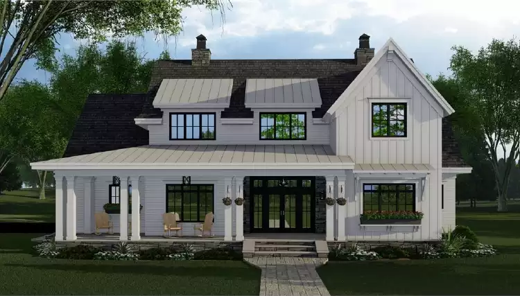 image of 2 story country house plan 7811