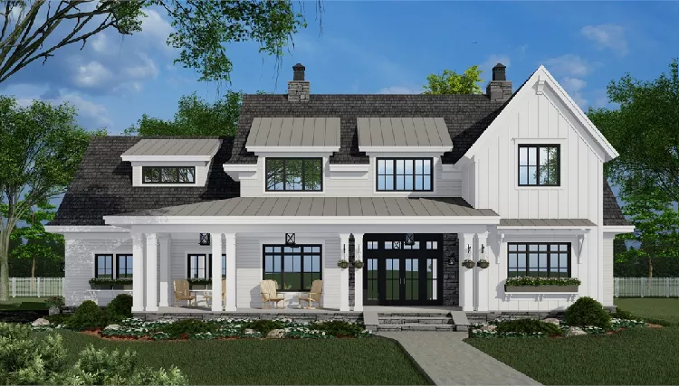 image of side entry garage house plan 7867