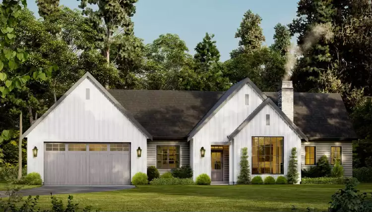 image of affordable modern farmhouse plan 10097