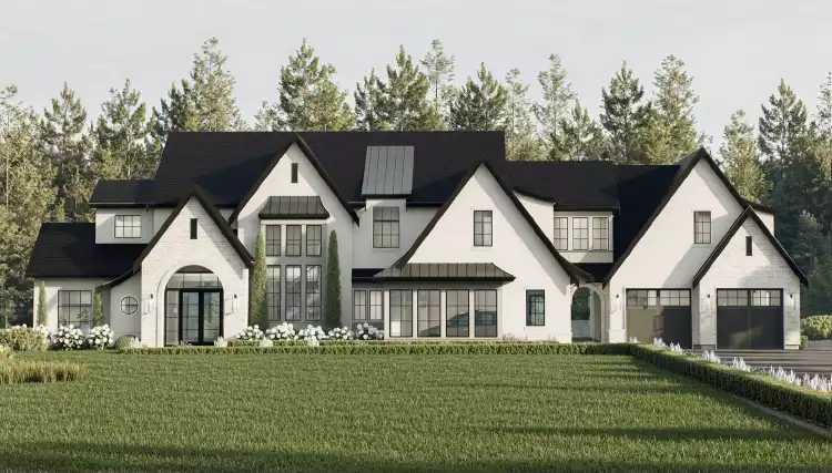 image of 2 story european house plan 9699