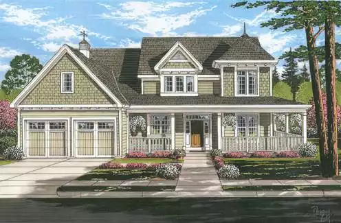 image of 2 story country house plan 6848