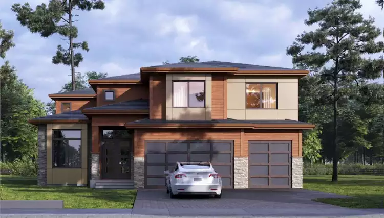 image of 2 story contemporary house plan 5000