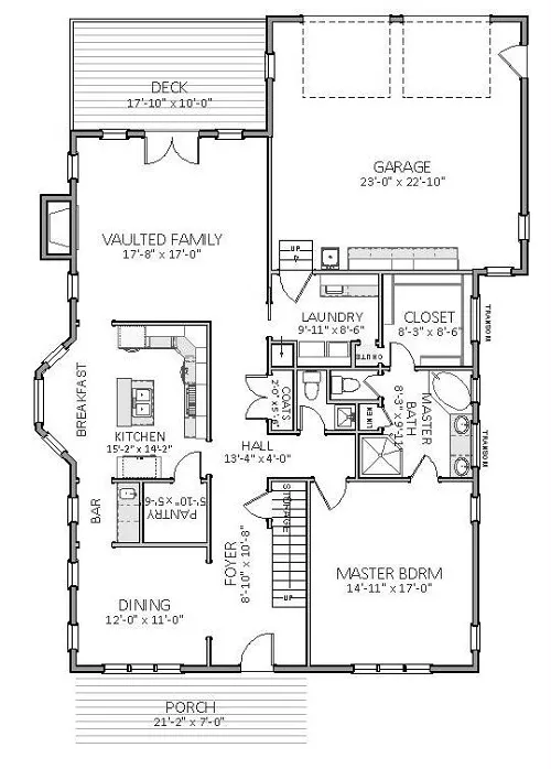 Anderson 5512 - 3 Bedrooms and 2.5 Baths | The House Designers - 5512