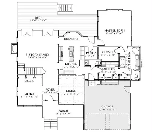 Cornerstaff 5509 - 4 Bedrooms and 3.5 Baths | The House Designers - 5509