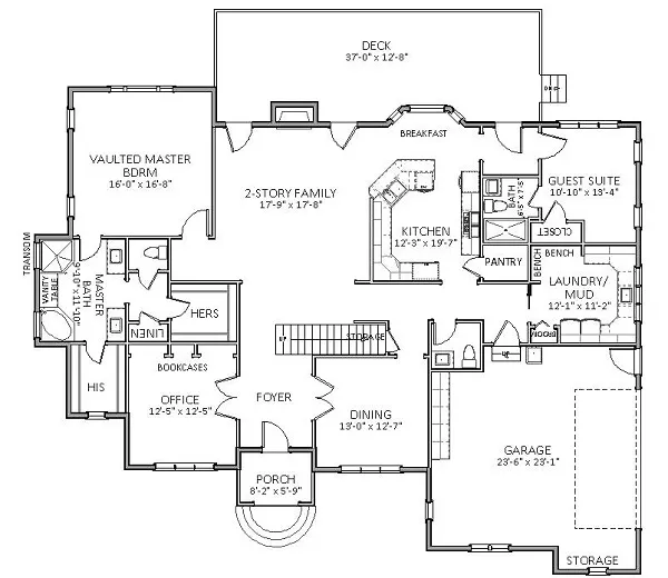 Vanstory 5530 - 5 Bedrooms and 3.5 Baths | The House Designers - 5530