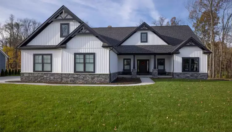 image of single story farmhouse plans with porch plan 6961