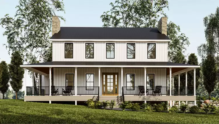 image of large country house plan 7202