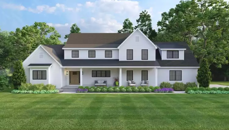 image of 2 story modern farmhouse plan 7273