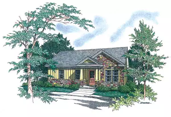 image of small lake house plan 1511