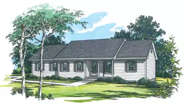 image of small ranch house plans with garage plan 1570