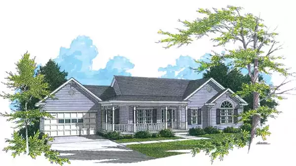 image of small farmhouse plans with porch plan 1575