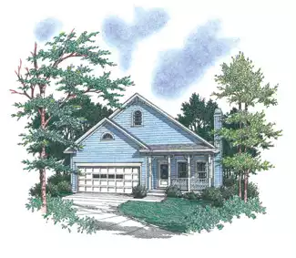 image of single story traditional house plan 7729