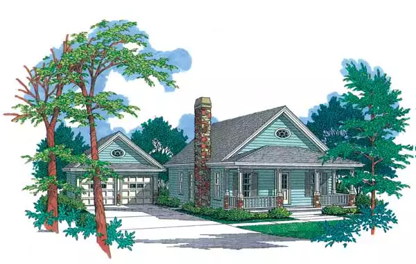 image of small cottage house plan 1020