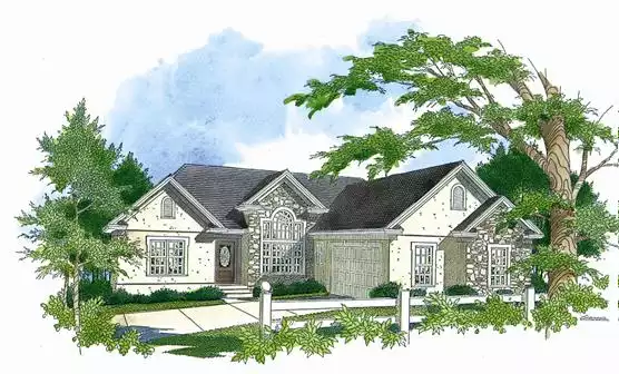 image of traditional house plan 3297