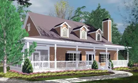 image of country house plan 7760