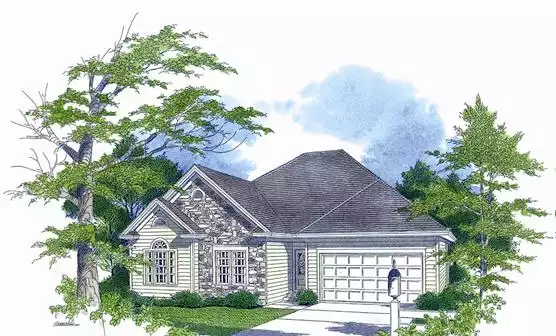 image of traditional house plan 3298