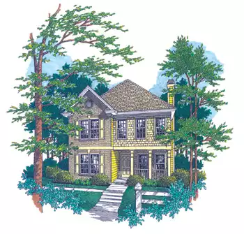 image of 2 story cottage house plan 7748