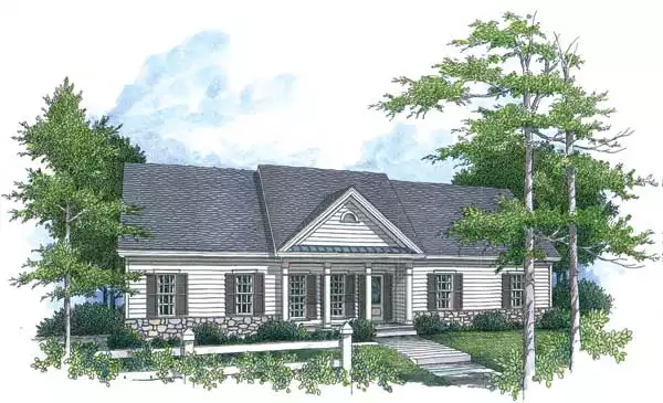 image of affordable country house plan 1567