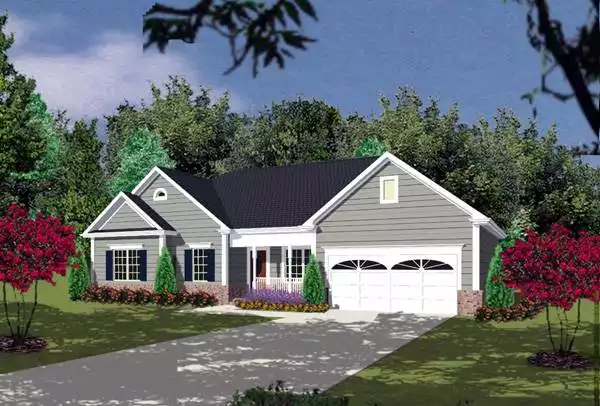 image of single story country house plan 7727