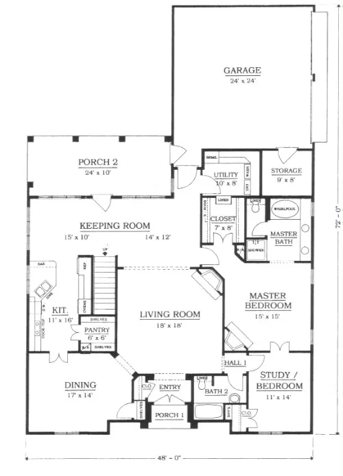 5937 - 4 Bedrooms and 4 Baths | The House Designers - 5937