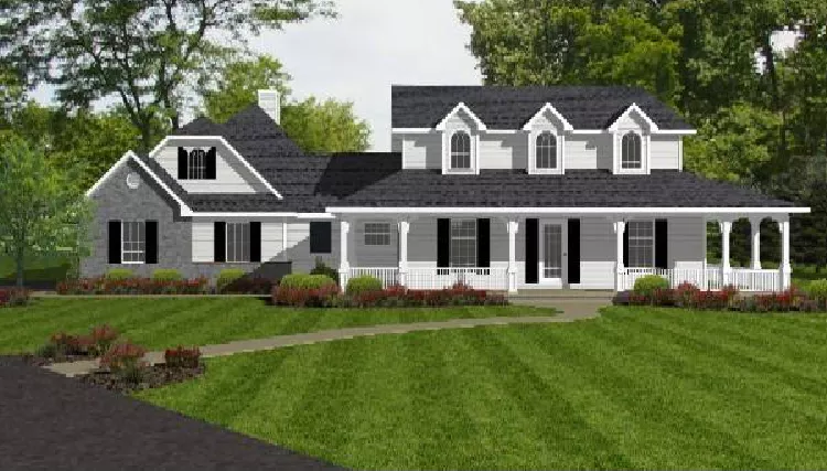 image of traditional house plan 8948