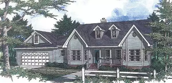 image of single story farmhouse plans with porch plan 5921