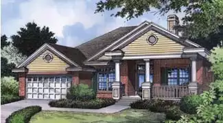 image of single story traditional house plan 3931