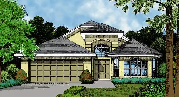 image of single story contemporary house plan 3958