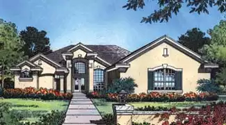 image of side entry garage house plan 4029