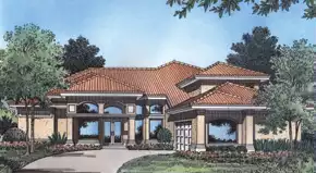 image of large contemporary house plan 4100