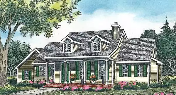 image of single story country house plan 4175