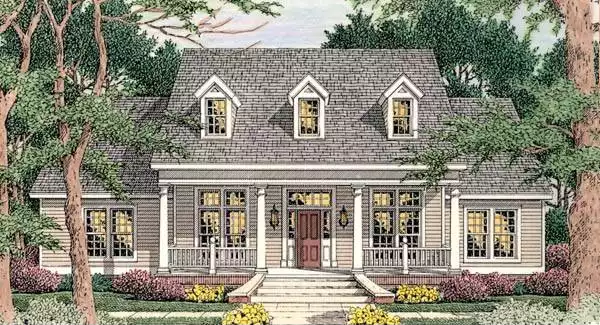 image of large cottage house plan 4588