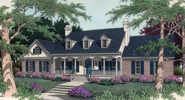 image of side entry garage house plan 4589