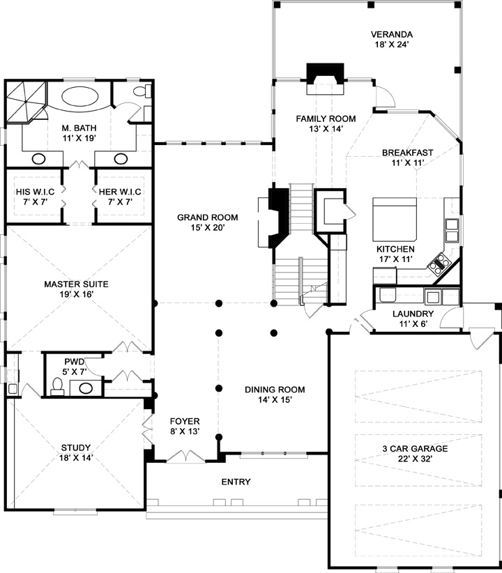 Westwood 6159 - 4 Bedrooms and 4.5 Baths | The House Designers